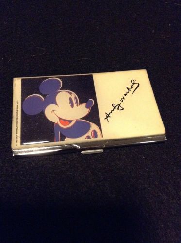 1995 ACME Studios Disney Mickey Mouse Andy Warhol Metal Business Card Holder