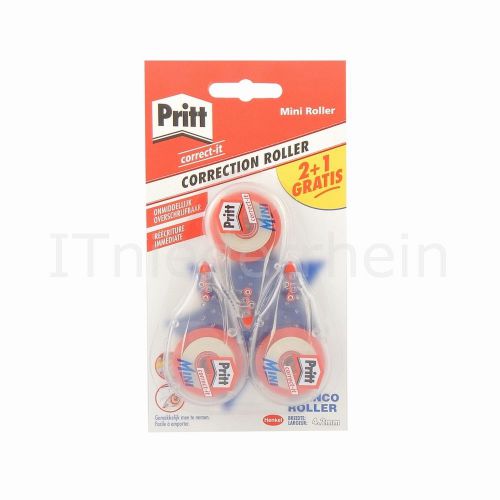Pritt correct-it Korrekturroller Mini 4,2 mm, 3-Pack (nk)
