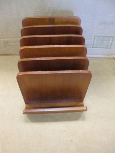 SAFCO 3643CY BAMBOO 5 TIER BOOK FILE PAPERS WOODEN ORGANIZER CHERRY COLOR