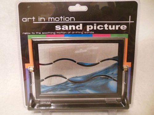 Art In Motion Sand Picture Blue Glow In The Dark Office Toy Novelty NEW