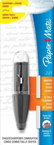 Papermate 2n1 Pencil Sharpener/eraser Combo - Lead Pencil Eraser - (1791203)