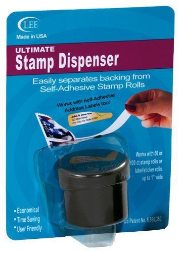 Lee Products 40100 Ultimate Stamp Dispenser, One 100 Count Roll, Black, Plastic,