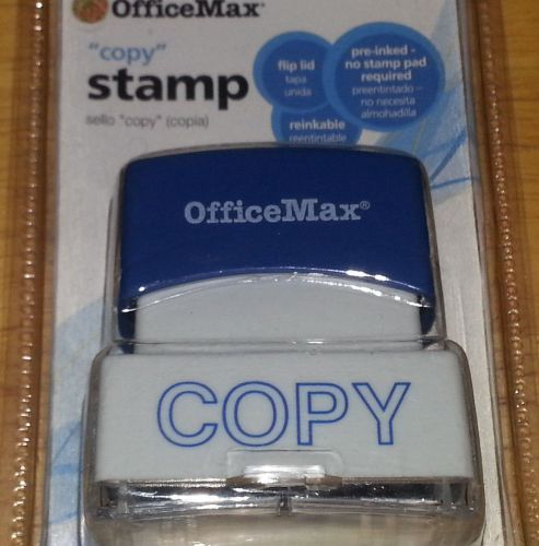 OfficeMax Pre-Inked 1-color Message Stamps, Copy, Blue