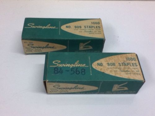 Vintage Swingline No. 909 &amp; 908 Staples For Swingline Super Drive Hand Tacker
