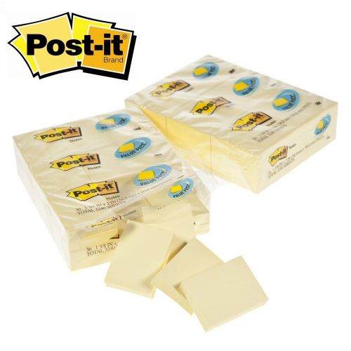 6480 post-it notes 1-3/8”x2” mini size yellow 72 pads of 90 sheets value pack 3m for sale