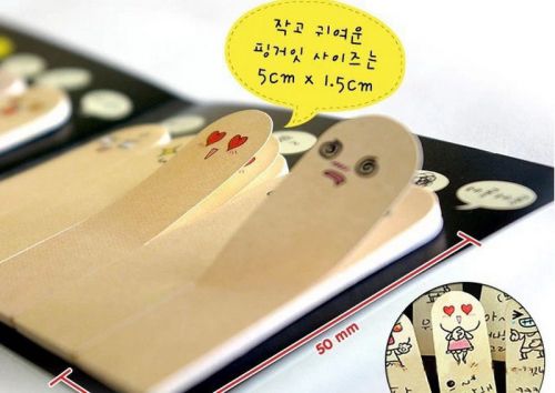 Pop Novelty  200 pages Paper Fingers Sticker Bookmark Memo Sticky Note Pad EFUS