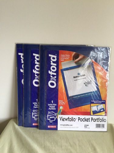 ViewFolio Pocket Folder Oxford Window Display Home Office School Supplies Letter