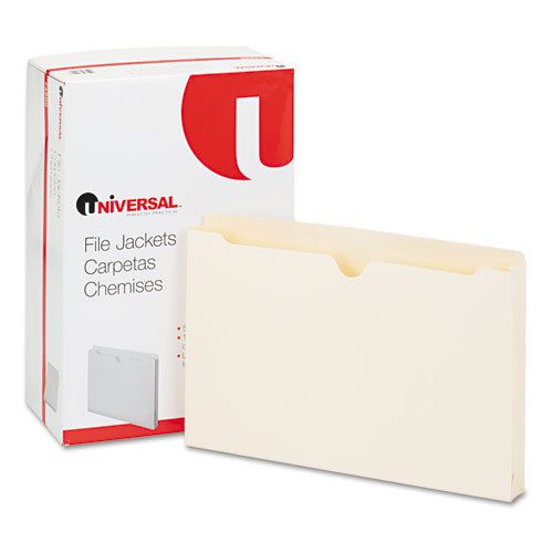 Economical file jackets with 1 1/2 expansion, legal, 11 point manila, 50/box for sale