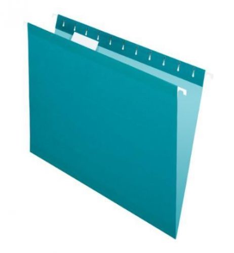 NEW Pendaflex Hanging Folder,Teal, 1/5 Tab, Letter, 25 Box, 4152 1/5 TEA