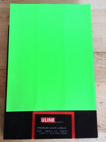 Uline Fluorescent Green Laser Inkjet Address Labels Avery 5160 5971 Comp x20