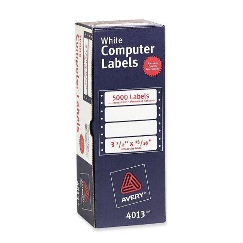 Avery Continuous Form Computer Labels -3.5&#034;W x0.94&#034;,4.25&#034;L- 5000/Box