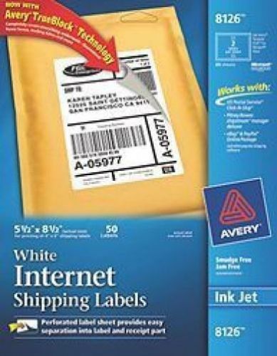 Avery 8126 Inkjet Perforated Shipping Labels 50 labels