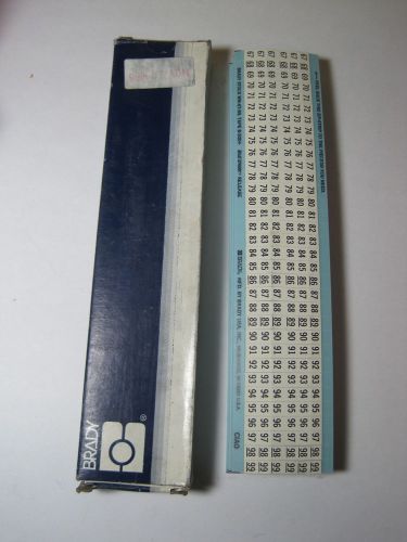 Brady 1-1/2&#034;  Repositionable Vinyl Cloth Wire Markers WM-67-99 Pack of 25 NIB