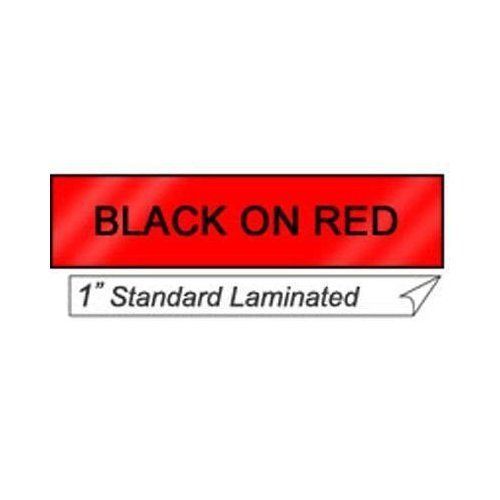Brother Black on Red Label Tape - 0.94&#034; Width x 26.20 ft Length - (tze451)