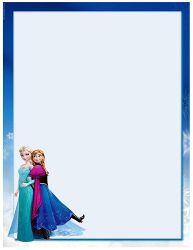 25 SHEETS FROZEN THEMED PAPER Use With Printers, Craft Projects, Invitations