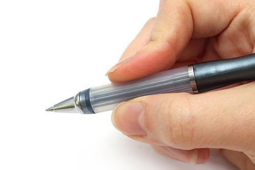 Zebra Airfit LT Ballpoint Pen Push Grip - 0.7 mm Pearl Black Body - Black Ink