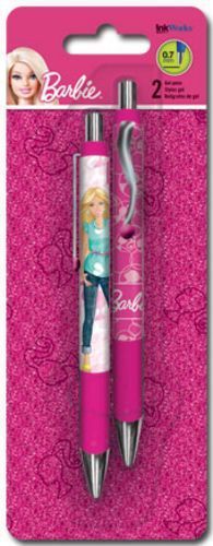 NEW Barbie Gel Pens Set of 2 Black Ink 0.7 mm
