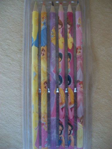 Disney Princess Set Of 6 Color Pencils By Tri-Coastal Design, NEW IN PACKAGE!!!!