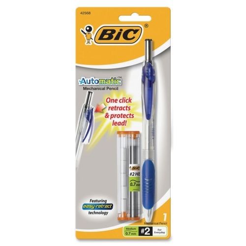BIC Automatic Mechanical Pencil - #2 - 0.7 mm- Transparent Blue - 1 Pk