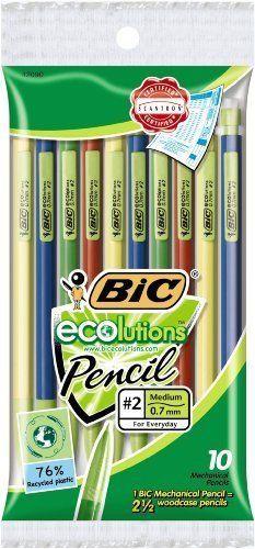 Ecolutions Mechanical Pencil - 0.7 Mm Lead Size - 10 / Pack (MPEP101)