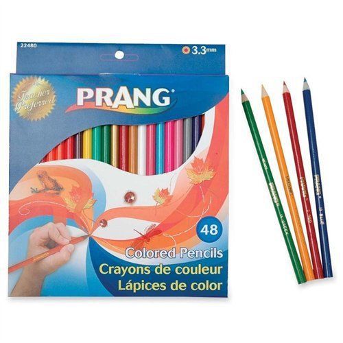 Dixon Prang Regular Core Colored Pencils - 3.3 Mm Lead Size - Assorted (22480)
