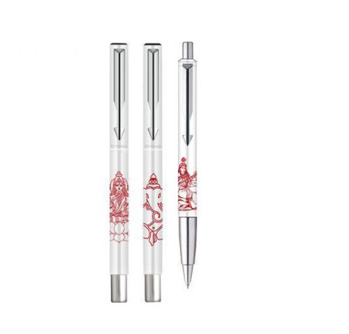 Parker Vector indian Ganesha, Saraswati &amp; Laxmi Special 3 Pen Set free shipping