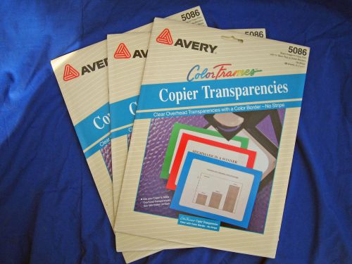 Avery 60 pg Copier Transparencies Color Frames No Stripe 5086 Transparency Film