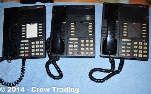 Lot of 3 LUCENT 8410B Black Multi-Line Business Phone Used