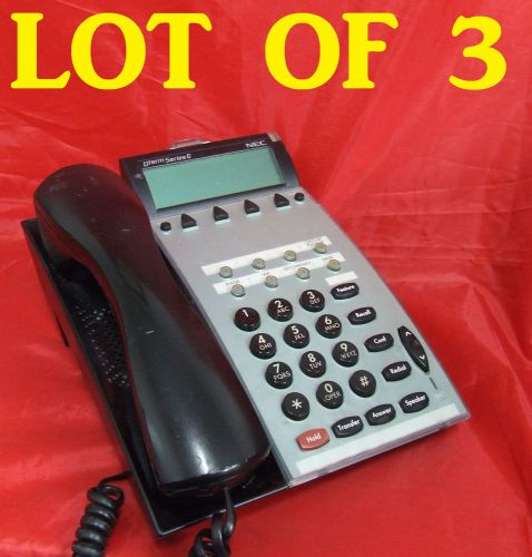 LOT SET of 3 NEC DTP-8D-1 (BK) TEL Black Dterm Series 590021 Business Phones