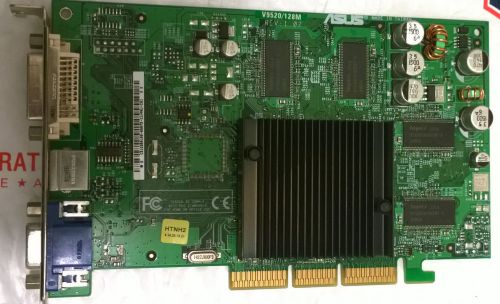 PC Graphics Card Asus V9520/128M Rev:1.02 128MB AGP  DVI/VGA (5187-3703)!VI70