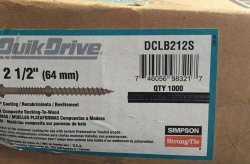 NEW Quik Drive DCLB212S Composi-Lok Brown Collated Deck FREE SHIP