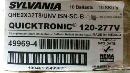 10 electronic ballast sylvanian qhe2x32t8/unv isn-sc-b for sale