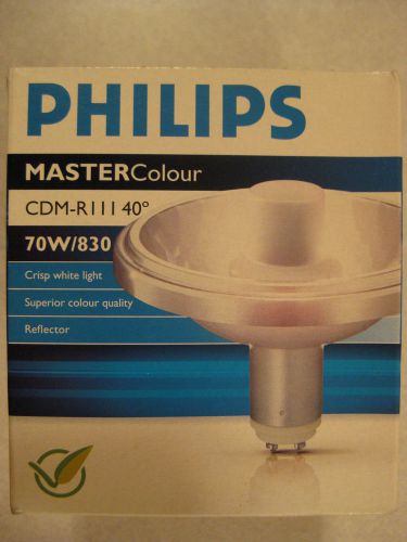 Philips master color cdm-r111 70w/830 40dg spot ceramic mh lamp new 147958-000 for sale