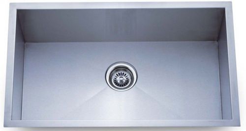 Undermount Kitchen Single Bowl Stainless Sink &lt;18Gauge&gt;  30&#034; x 18&#034;