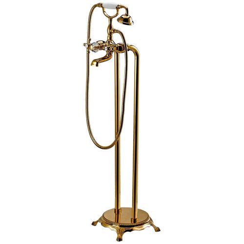 Modern Luxury Gold Free Standing Clawfoot Tub Filler Faucet Tap Free Shipping