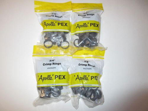 APOLLO PEX 3/4&#034; CRIMP RINGS (100 RINGS) APXCR3425PK