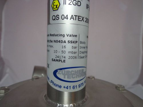 Low pressure reducing valve w gauge; in 16 bar; out 10-59 mbar; swiss made; wika for sale