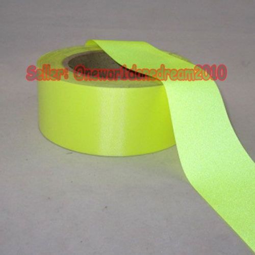New Reflective Silver Tape Yellow Sew On 2&#034; Width Trim vest Fabric 3M = 10 Foot