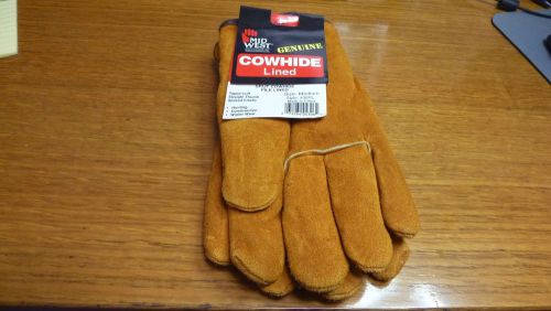 MidWest Cowhide Lined Leather Gloves Size Medium