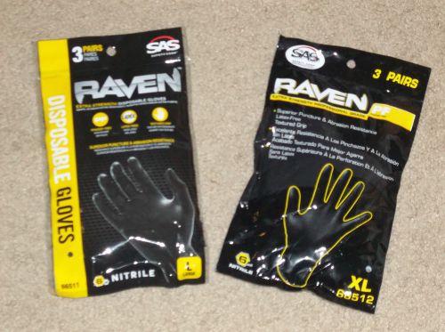 SAS Raven Large And X-Tra Large Disposable Gloves