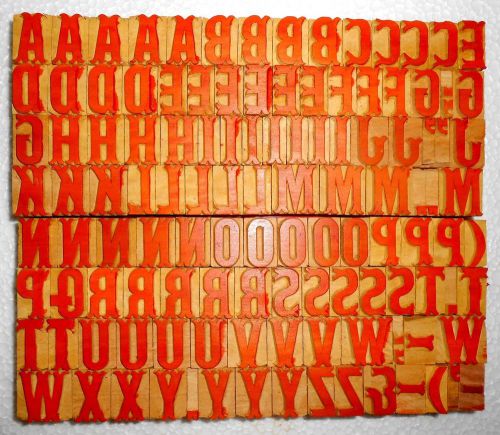 118 piece unique vintage letterpress wood wooden type printing block unused m300 for sale