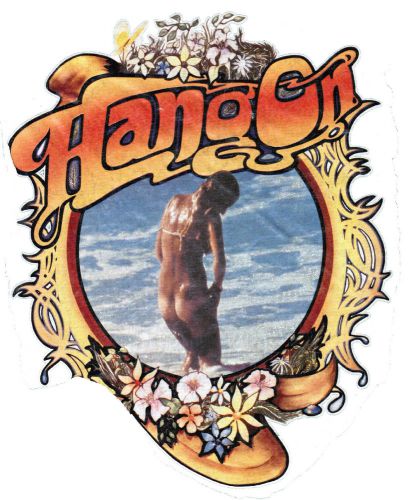 Hang On Vintage 70&#039;s Roach T-Shirt Transfer Heat Press Surfing Hand Ten Sexy Tan