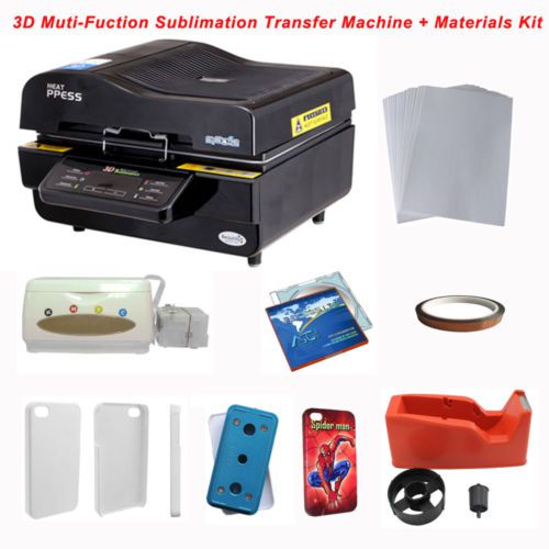 3d muti-fuction sublimation heat transfer machine iphone case transfer paper kit for sale