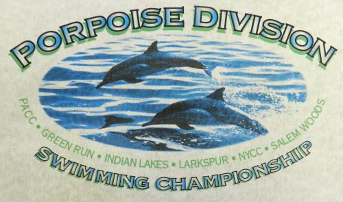Dolphin Porpoise Division Swimming Championship Screen Print Sample Wall Craft