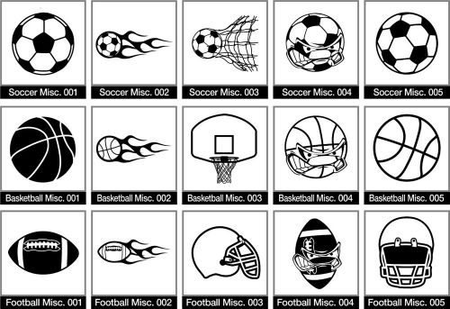 Vector Sport Soccer Football Basketball eps Vinyl Cutter Plotter clipart graphic