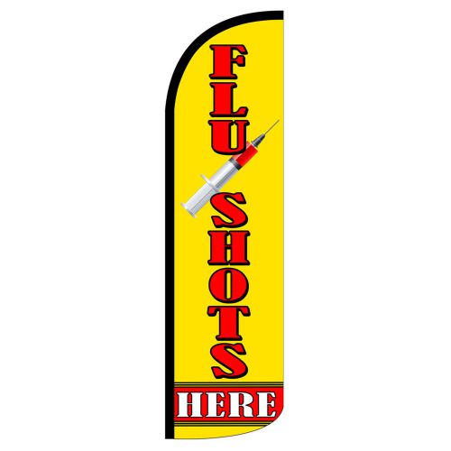 Flu shots windless full sleeve feather flag 16&#039; deluxe sign flutter banner bnsx for sale