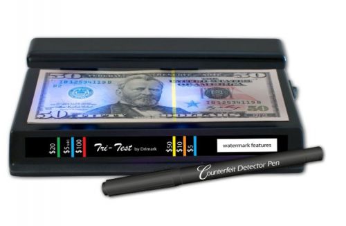 Tri-Test Ultraviolet Counterfeit Detection System NEW Dri Mark Products