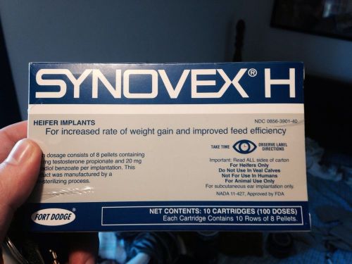 Synovex H 100 Dose Cattle Implant Sealed