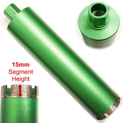 6&#034; Wet Diamond Core Drill Bit for Concrete with 15mm Segment Height- Premium