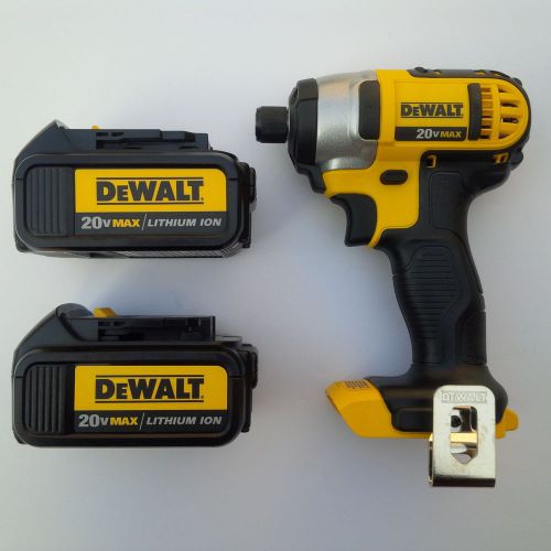 Dewalt DCF885 20V Max Cordless 1/4&#034; Impact Driver,2 DCB200 Batteries 3.0 20 Volt